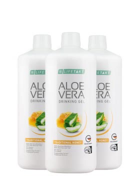 Aloe Vera Drinking Gel Traditional Honey (lot de 3)